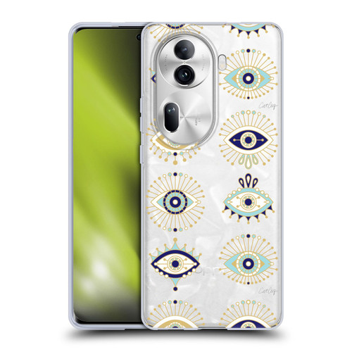 Cat Coquillette Evil Eye Blue Gold Soft Gel Case for OPPO Reno11 Pro