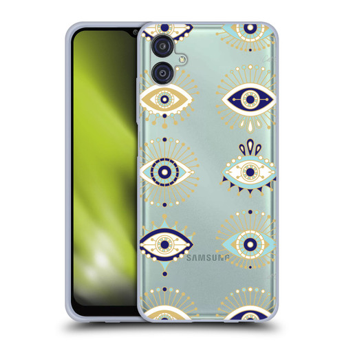 Cat Coquillette Evil Eye Blue Gold Soft Gel Case for Samsung Galaxy M04 5G / A04e