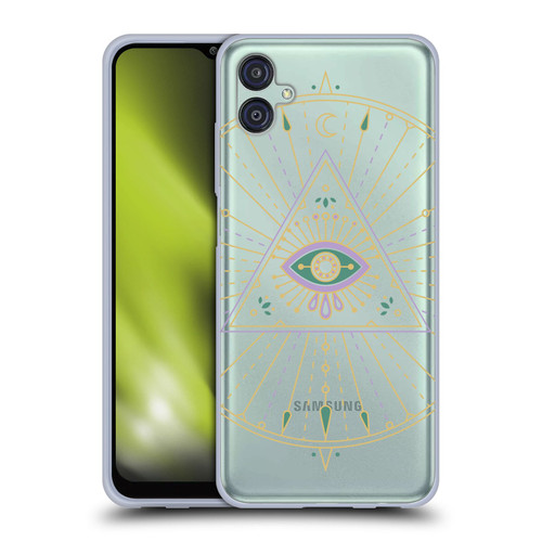 Cat Coquillette Evil Eye Purple Green Mandala Soft Gel Case for Samsung Galaxy M04 5G / A04e