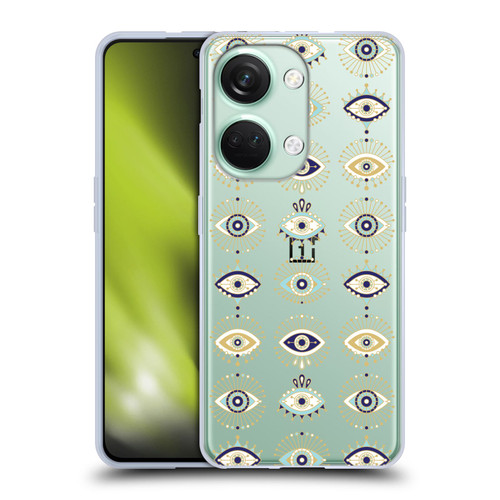 Cat Coquillette Linear White Evil Eyes Pattern Soft Gel Case for OnePlus Nord 3 5G