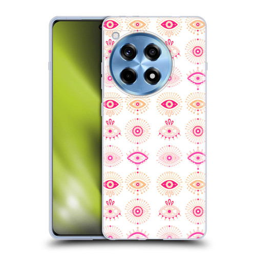 Cat Coquillette Linear Pink Evil Eyes Soft Gel Case for OnePlus 12R
