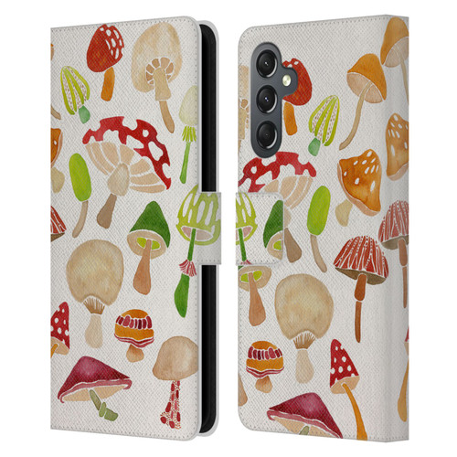 Cat Coquillette Nature Mushrooms Leather Book Wallet Case Cover For Samsung Galaxy A25 5G