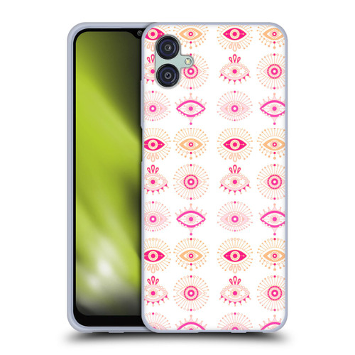 Cat Coquillette Linear Pink Evil Eyes Soft Gel Case for Samsung Galaxy M04 5G / A04e