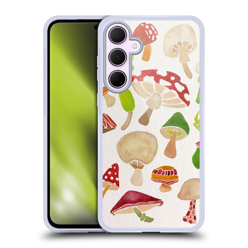 Cat Coquillette Nature Mushrooms Soft Gel Case for Samsung Galaxy A35 5G