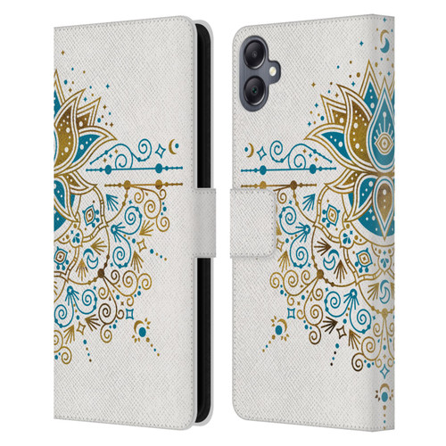 Cat Coquillette Patterns 6 Lotus Bloom Mandala 4 Leather Book Wallet Case Cover For Samsung Galaxy A05