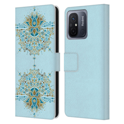 Cat Coquillette Patterns 6 Lotus Bloom Mandala 2 Leather Book Wallet Case Cover For Xiaomi Redmi 12C