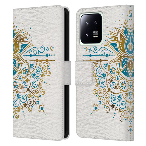 Cat Coquillette Patterns 6 Lotus Bloom Mandala 4 Leather Book Wallet Case Cover For Xiaomi 13 5G