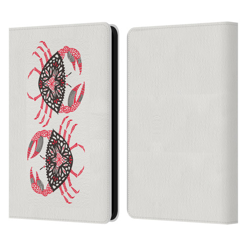 Cat Coquillette Sea Pink Crab Leather Book Wallet Case Cover For Amazon Kindle 11th Gen 6in 2022