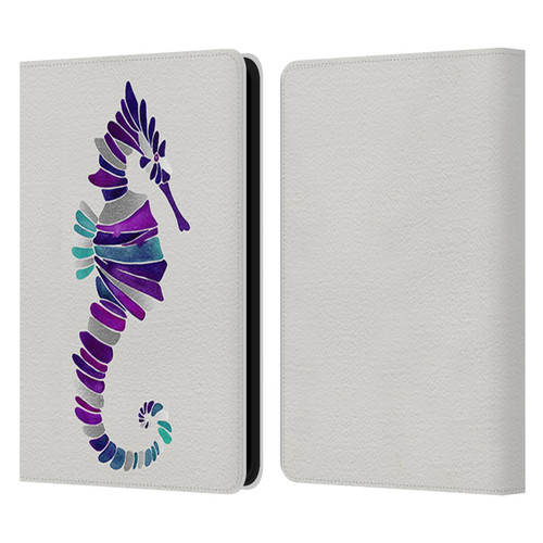 Cat Coquillette Sea Seahorse Purple Leather Book Wallet Case Cover For Amazon Kindle 11th Gen 6in 2022