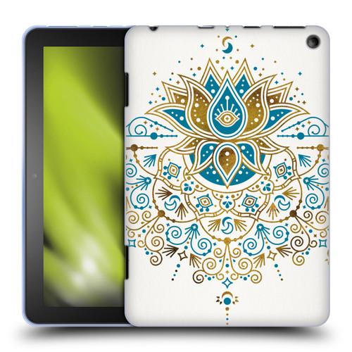 Cat Coquillette Patterns 6 Lotus Bloom Mandala 4 Soft Gel Case for Amazon Fire HD 8/Fire HD 8 Plus 2020