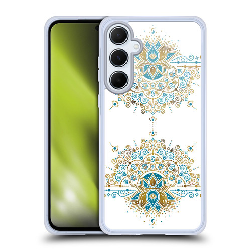 Cat Coquillette Patterns 6 Lotus Bloom Mandala 2 Soft Gel Case for Samsung Galaxy A55 5G