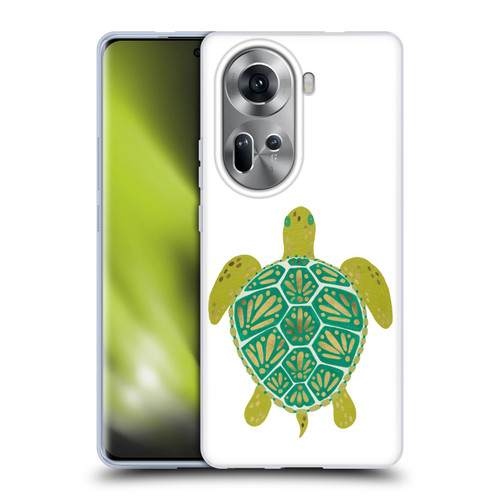 Cat Coquillette Sea Turtle Green Soft Gel Case for OPPO Reno11