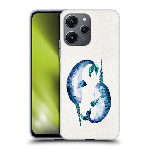 Cat Coquillette Sea Blue Narwhals Soft Gel Case for Xiaomi Redmi 12