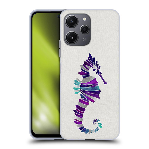 Cat Coquillette Sea Seahorse Purple Soft Gel Case for Xiaomi Redmi 12
