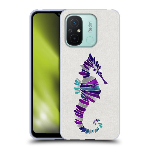 Cat Coquillette Sea Seahorse Purple Soft Gel Case for Xiaomi Redmi 12C