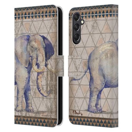 Paul Brent Animals Tribal Elephant Leather Book Wallet Case Cover For Samsung Galaxy A24 4G / M34 5G