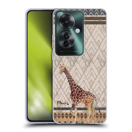 Paul Brent Animals Tribal Giraffe Soft Gel Case for OPPO Reno11 F 5G / F25 Pro 5G