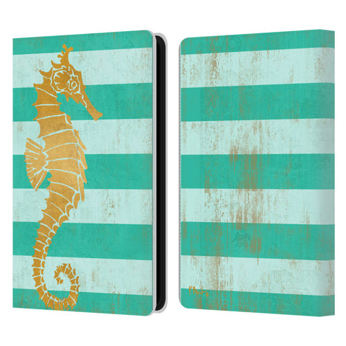 Paul Brent Coastal Gold Seahorse Leather Book Wallet Case Cover For Amazon Kindle Paperwhite 5 (2021)