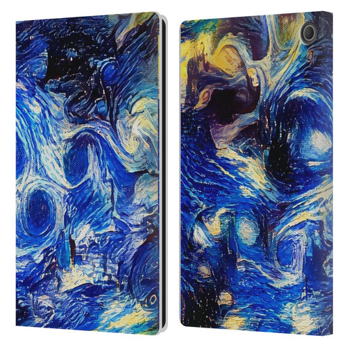 Cosmo18 Jupiter Fantasy Starry Leather Book Wallet Case Cover For Amazon Fire Max 11 2023