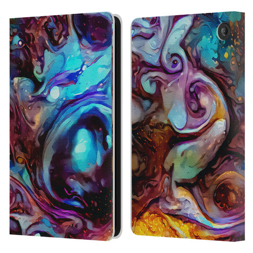 Cosmo18 Jupiter Fantasy Indigo Leather Book Wallet Case Cover For Amazon Fire 7 2022