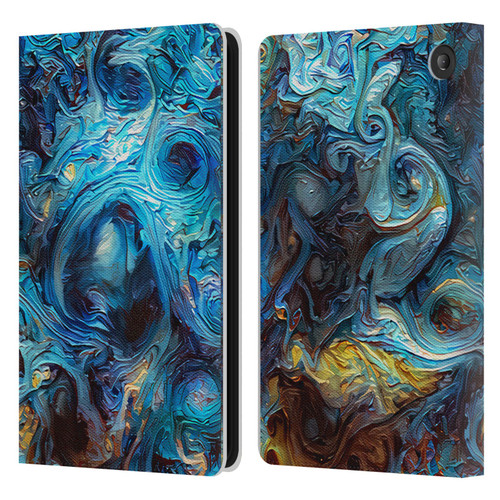 Cosmo18 Jupiter Fantasy Blue Leather Book Wallet Case Cover For Amazon Fire 7 2022