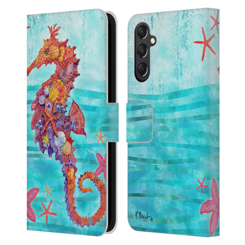 Paul Brent Coastal Seahorse Leather Book Wallet Case Cover For Samsung Galaxy A24 4G / M34 5G