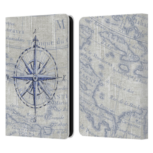 Paul Brent Nautical Vintage Compass Leather Book Wallet Case Cover For Amazon Kindle 11th Gen 6in 2022