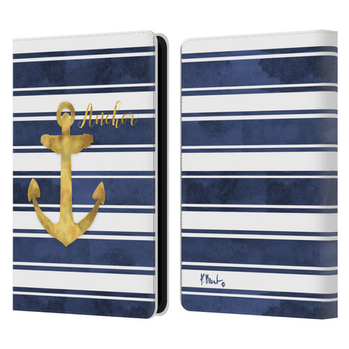 Paul Brent Nautical Anchor Leather Book Wallet Case Cover For Amazon Kindle Paperwhite 5 (2021)