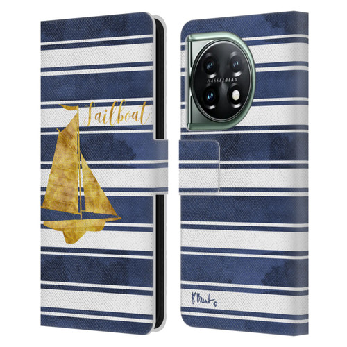 Paul Brent Nautical Sailboat Leather Book Wallet Case Cover For OnePlus 11 5G