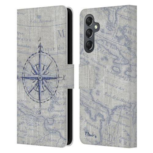 Paul Brent Nautical Vintage Compass Leather Book Wallet Case Cover For Samsung Galaxy A25 5G