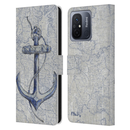 Paul Brent Nautical Vintage Anchor Leather Book Wallet Case Cover For Xiaomi Redmi 12C