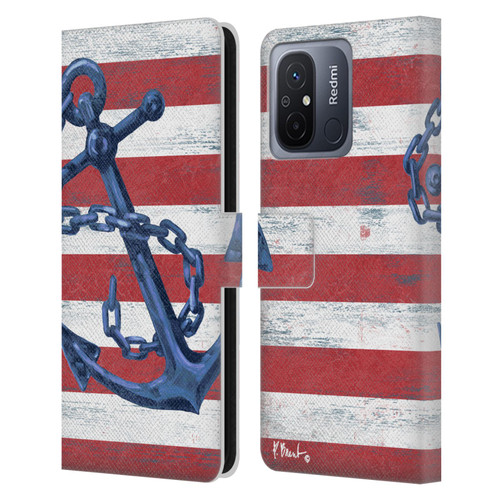 Paul Brent Nautical Westerly Anchor Leather Book Wallet Case Cover For Xiaomi Redmi 12C