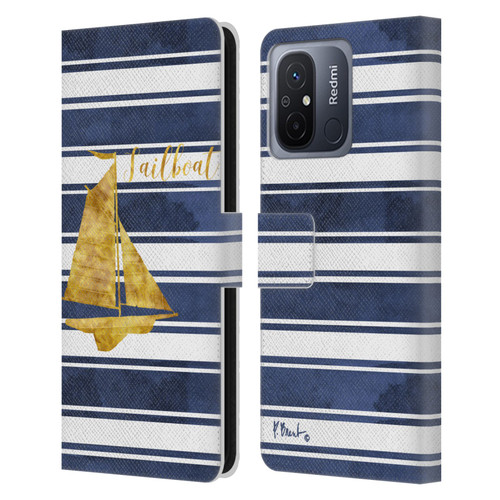 Paul Brent Nautical Sailboat Leather Book Wallet Case Cover For Xiaomi Redmi 12C