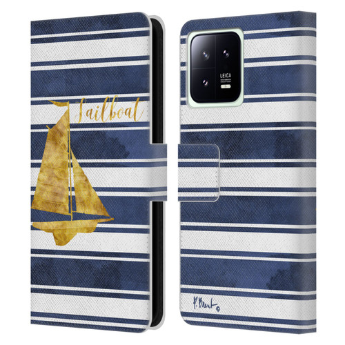 Paul Brent Nautical Sailboat Leather Book Wallet Case Cover For Xiaomi 13 5G