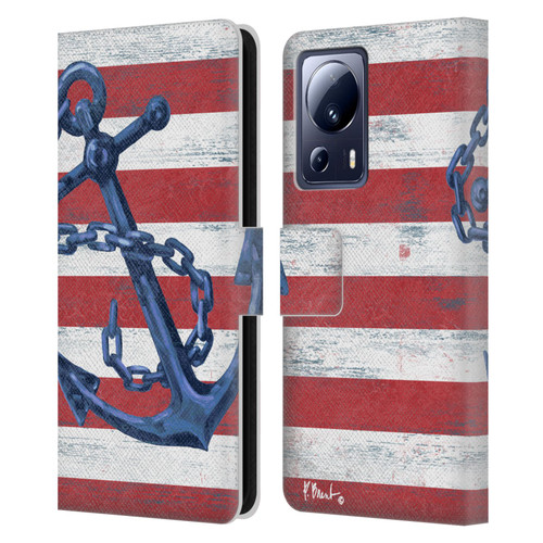 Paul Brent Nautical Westerly Anchor Leather Book Wallet Case Cover For Xiaomi 13 Lite 5G