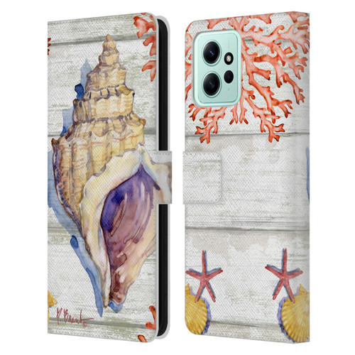 Paul Brent Ocean Bahia Shells Leather Book Wallet Case Cover For Xiaomi Redmi 12