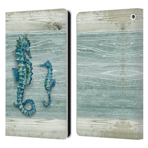 Paul Brent Sea Creatures Seahorse Leather Book Wallet Case Cover For Amazon Fire HD 8/Fire HD 8 Plus 2020