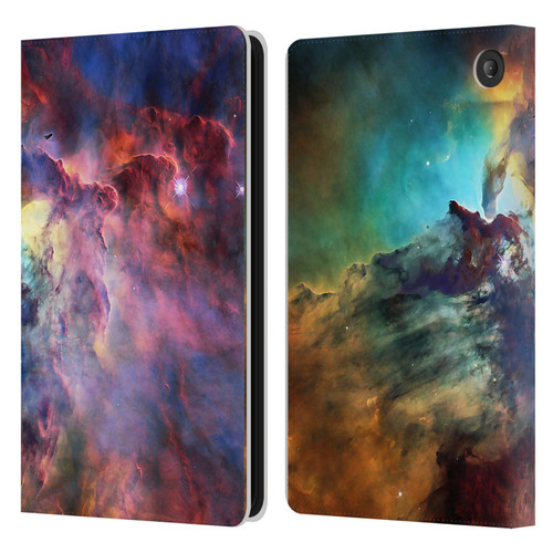 Cosmo18 Space Lagoon Nebula Leather Book Wallet Case Cover For Amazon Fire 7 2022