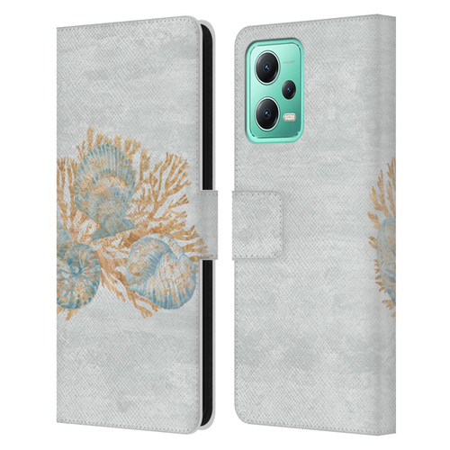 Paul Brent Sea Creatures Shells Leather Book Wallet Case Cover For Xiaomi Redmi Note 12 5G