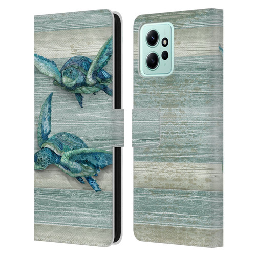 Paul Brent Sea Creatures Turtle Leather Book Wallet Case Cover For Xiaomi Redmi 12