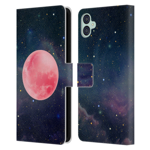 Cosmo18 Space Pink Moon Leather Book Wallet Case Cover For Samsung Galaxy M04 5G / A04e