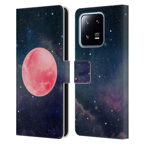 Cosmo18 Space Pink Moon Leather Book Wallet Case Cover For Xiaomi 13 Pro 5G
