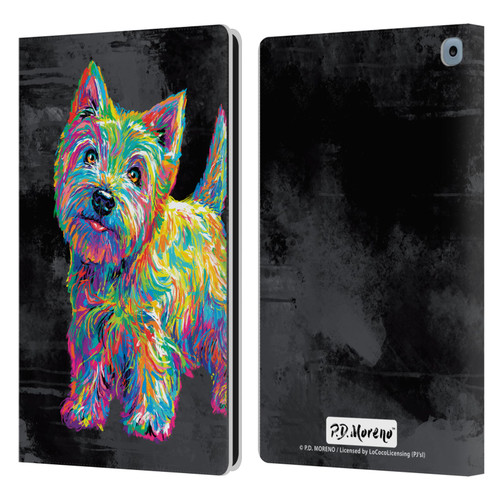 P.D. Moreno Animals II Marvin The Westie Dog Leather Book Wallet Case Cover For Amazon Fire HD 10 / Plus 2021