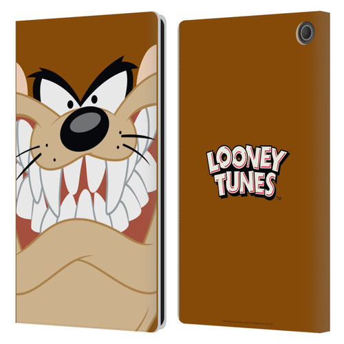 Looney Tunes Full Face Tasmanian Devil Leather Book Wallet Case Cover For Amazon Fire Max 11 2023