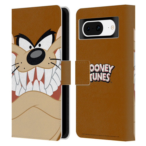 Looney Tunes Full Face Tasmanian Devil Leather Book Wallet Case Cover For Google Pixel 8