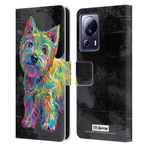 P.D. Moreno Animals II Marvin The Westie Dog Leather Book Wallet Case Cover For Xiaomi 13 Lite 5G