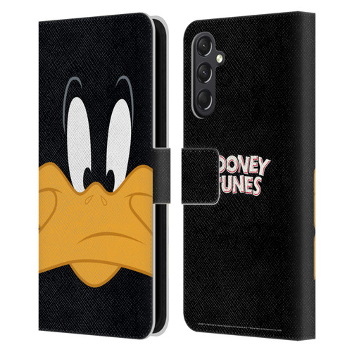 Looney Tunes Full Face Daffy Duck Leather Book Wallet Case Cover For Samsung Galaxy A24 4G / M34 5G