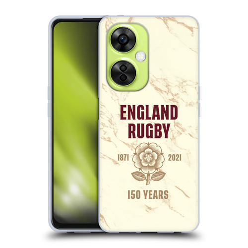 England Rugby Union 150th Anniversary Marble Soft Gel Case for OnePlus Nord CE 3 Lite 5G