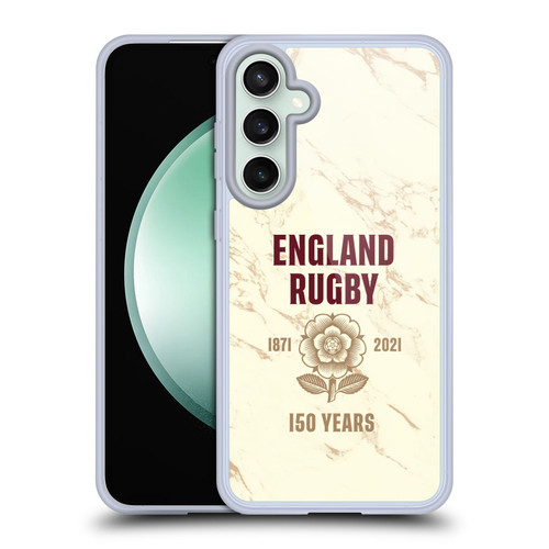 England Rugby Union 150th Anniversary Marble Soft Gel Case for Samsung Galaxy S23 FE 5G