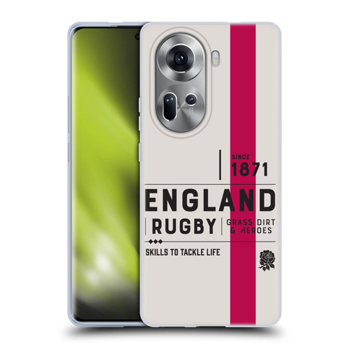 England Rugby Union History Since 1871 Soft Gel Case for OPPO Reno11